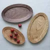 Plates Japanese-style Hand-made Tray For Cake/Dish Solid Wood Household Baking Meal Whole Pure Hand-carved Tea