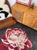 Carpets Grease Proof And Water Floral Shaped Carpet Easy Care PU Material Faux Leather Decorative Flower Area Rug