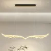 Lâmpadas pendentes Angel's Wing Nordic Ins Luzes Luminária LED Americano Moderno Pendurado Lâmpada Europeia Romântica Gold Droplight