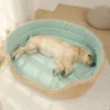 kennels pens Double Sided Dog Bed Big Size Large Dogs House Sofa Kennel Soft Fleece Pet Dog Cat Warm Bed S-L pet accessories 230831