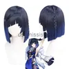 Parrucche Cosplay Genshin Impact Yelan Parrucca Cosplay Breve Rettilineo Donna Resistente al calore Capelli sintetici Anime Gradiente Yelan Parrucche x0901