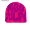 Beanie / Skull Caps Kpop Knit Hat Homens Mulheres Qualidade Rabbit Fur Cap Quente Estético Moda Cem Tomar Lã Chapéu Ins Net Red Design Harajuku Beanie T230731