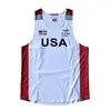 Herren Tank Tops MEXIKO USA KANADA Streifen Mann Schnell Laufen Netz Atmungsaktive Weste Geschwindigkeit Profisportler Leichtathletik Singlet Anpassbar