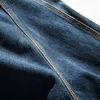 Men's Jackets Mens Hoode Denim Jacket Vintage Oversized Silhouette Hip Hop Cowboy Coat Streetwear Loose Jeans
