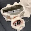 Torby wieczorowe 2 Rozmiar sztucznych futra kobiety Tote torba Furry Plush Messenger dla kobiet Designer Luksusowe miękkie torebki ciepłe torebki SAC 230831