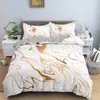 Bedding sets 2/3Pcs Fashion Marbling Duvet Cover Colorful Aesthetics Home Decor Bedding Sets Soft Size Bedding Set