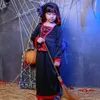 Kostium motywu Czerwony czarny gotycka księżniczka świąteczna impreza Dress Up Props Halloween Fancy Cosplay Child