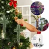 Decorative Flowers 3 Pcs Christmas Ornaments Wreath Cross Frame Flower Shaped Rack Making Tool Iron Garland Supplies Accessories Party