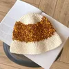 Bérets Chapeau de seau tricoté rétro pour femmes, chapeaux de pêcheur tissés colorés, Crochet décontracté Panama Bob Cap