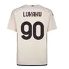 23 24 25 Lukaku Dybala Aouar Soccer Maglie Fan Fans Maglia Totti Pellegrini Belotti 2023 2024 2025 Shirce da calcio Mancini Men Kit Kit Romas El Shaarawy Set kit kit