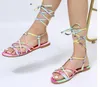 Sandals Flat Heel Women Cross-tied Elegant Concise Sexy Fashion Woman