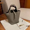 Fashion handbag high quality designer bags leather tote bag togo Lychee pattern Plain Soft Open hand bags bags for women Gold buckle silver buckle 18cm 22cm Brown bag