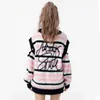 Heren Truien Harajuku Ster Afneembare Mouw Trui Mannen Herfst Streetwear Hip Hop Gebreide Pluizige Fuzzy Streep Jumper Trui Casual 230831