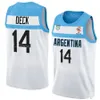 Impresso Argentina Basquete 12 Marcos DELIA Jersey 2023 Copa do Mundo 2 Maximo Fjellerup 8 Nicolas Laprovittola 9 Nicolas Brussino 10 Carlos Delfino Seleção Nacional