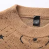 Pulls pour hommes Hommes Pulls lisses Tops en tricot Pull Pull Cartoon Bear O Cou Style coréen pour l'automne hiver Vêtements de mode masculine A625