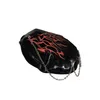 Cappellini da ballo Cool Girl Dark Fashion Demone Corno Catena Rivetto Punk Cappello berretto in pelle verniciata 230831