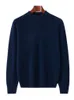 Suéteres para hombres Aliselect Fashion 100 Merino Wool Cashmere Hombres Suéter de punto Mock Neck Manga larga Jersey grueso Ropa de otoño Jumper Top 230831