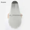 Cosplay Wigs women's wig long straight synthetic wigs black to Grey Hair Wig for Cosplay wigs or anime wigs good quality hair wigs x0901