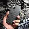 Luxury Ultra Thin Carbon Fiber Matte Case For iPhone 15 14 13 12 Mini 11 Pro Max XS XR X 13Promax 6 7 8 Plus SE 0.2MM PP Back Cover