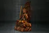 装飾的な置物7 "collect china Box-wood Hand Carving Buddhism fudo myo-o / acalanatha staue