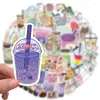 Gift Wrap 50 STKS Leuke Bubble Tea Sticker Esthetische PVC kinderen Koreaanse Briefpapier Decoratie Scrapbooking Schoolbenodigdheden