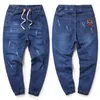 Taglie forti M-8XL Jeans elasticizzati blu scuro da uomo Pantaloni jeans in denim regolari Pantaloni lunghi grandi e alti di grandi dimensioni2939