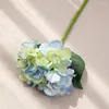 Decorative Flowers Artificial Hydrangea Fake Korean Style Home Decoration Blue Green Wedding Hand Bouquet Road Leads Flower Wall