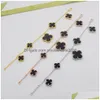 Top Quality Four Leaf Clover Bracelet Fashion Brand Classic Men Women Party Valentines Day Gift Drop Delivery Dhb2T