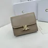 Designer de moda carteiras de couro luxo triomphe cuir titular do cartão de crédito bolsa sacos dois-em-um hardware de ouro mulheres de bolsas de moeda zippy com saco de pó de caixa original