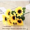 Decorative Flowers Simulation Sunflower Home Decoration Fake Flower Wedding Scene Arrangement Sun Wholesale