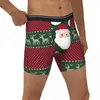 Mutande Buon Natale Boxer da uomo con stampa artistica Mutandine traspiranti da uomo Slip da boxer di marca