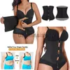 Waist Tummy Shaper New Women Latex Waist Trainer Body Shaper Corsets with Zipper Cincher Corset Top Slimming Belt Black Shapers Shapewear Plus Size x0902