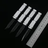 DQF-Version MT Silber Weiß 70 Taktisches Messer D2 Stone Washed Black Blade 60661-T6 Luftfahrt-Aluminiumlegierung Outdoor Survival Taschenmesser EDC-Werkzeuge