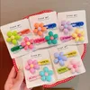 Haaraccessoires 2 stks Leuke Kroean Kleurrijke Bloem Haarspeld Haargrip Clips Voor Meisjes Vrouwen Kinderen Childs Vintage Krab Gift