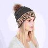 Beralar Örme Şapka Sıcak Açık Tedarik Hassas Kış Dekoratif Beanie Leopard Dekorasyon