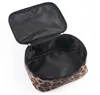 Bolsa de maquiagem cosmética com estampa de leopardo, conjunto à prova d'água, armazenamento de lavagem, suprimentos de viagem, organizador de maquiagem feminina