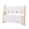 Jewelry Pouches Solid Wood Necklace Display Rack Earring Pendant Ear Stud Storage Boxes And Packaging