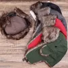 Berets 2023 Thick Warm Bomber Hat For Men Fur Earflap Trapper Russian Cap Male Plus Plush Winter Hats Ski