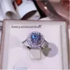 Bague femme élégante couleur argent Bijou AAAAA Cz pierre déclaration fête alliance anneaux pour femmes bijoux fins