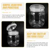 Storage Bottles 2 Pcs Airtight Honey Jar Lid Plastic Jam Jars Containers Transparent Small The Pet Glass