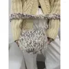 Sacos de noite Bolsa de ombro de lã macia artesanal fio de lã tecido para mulheres inverno fofo bolsa quente crochê balde mini tote hobo