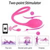 Draadloze app Bluetooths-dildo G-spot vibrator voor vrouwen Draagbaar vibrerend ei-tepel Clitoris Vaginale anale stimulator Seksspeeltjes 230901