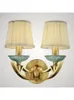 Lampada da parete in stile cinese in rame puro in ceramica soggiorno camera da letto modello villa decorazione per la casa