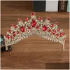 Ювелирные изделия наборы kmvexo великолепные хрустальные аб -свадебные сережки с серьгами -тиарами, предназначенные для женщин, платье короны доставка Dhoy5