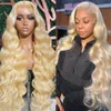 Synthetic Wigs 613 Honey Blonde Color Wig 13x6 Hd Transparent Body Wave Lace Frontal 30 34 38 Inch Human Hair Wig For Women 13x4 Lace Front Wig 230901