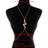 Belts Women Bra Chain Sexy Rhinestones Snake Beach Party Chest Body Necklace Drop