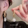 Boucles d'oreilles pendantes ROPUHOV 2023 S925 aiguille en argent asymétrique perle goutte d'eau lumière de luxe Premium baroque cadeau de gros pour les femmes