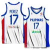 Tryck World Cup Basketball Philippines Jerseys 6 Clarkson 24 Dwight Ramos 15 juni Mar Fajardo 34 Ariel John Edu 16 Roger Pogoy 13 Jamie James Malonzo National Team