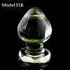 Vibratorer Glas Anal Plug stor storlek 55 cm i diameter Stimulering Massage Vuxen Orgasm Masturbation Products för par 230901