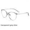 Okulary przeciwsłoneczne Ramy 53 mm tran tytanowe okulary Kobiety okulary pełne obręczy okrągły okrągły styl vintage Mash